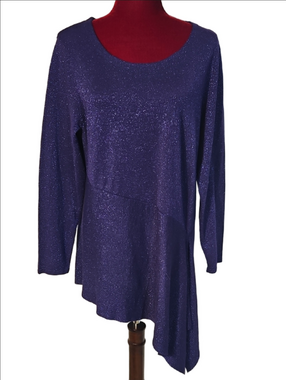 Alfani Sparkle Asymmetric Tunic Size Large